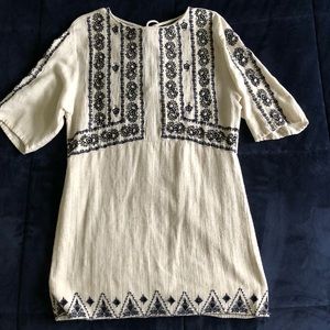 Zara trafaluc embroidered dress